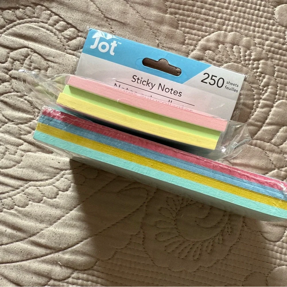 Colorful Stationery Set with Sticky Notes and Index Cards school essentials